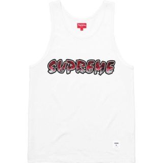 シュプリーム(Supreme)のSupreme Splatter Tank Top 白L(Tシャツ/カットソー(半袖/袖なし))