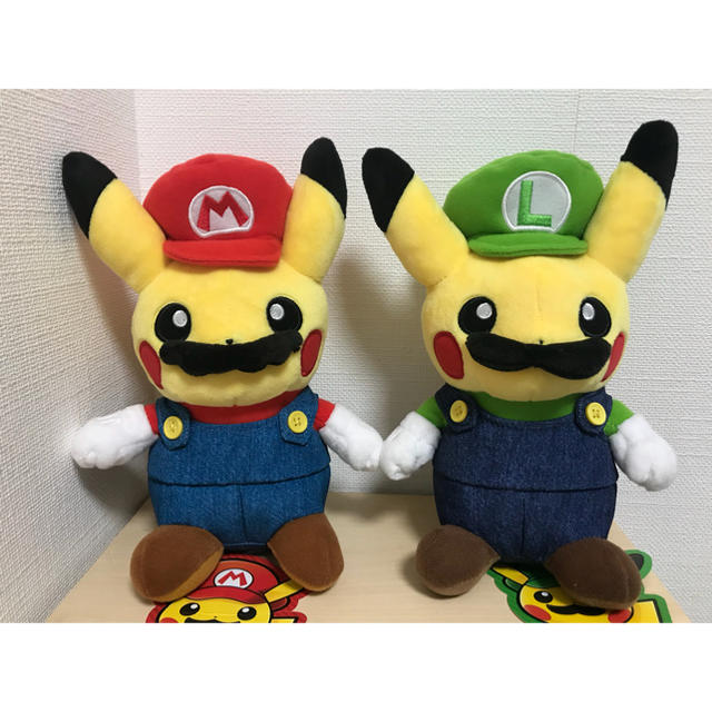 任天堂(ニンテンドウ)のピカチュウ マリオ ルイージ ぬいぐるみ キッズ/ベビー/マタニティのおもちゃ(ぬいぐるみ/人形)の商品写真