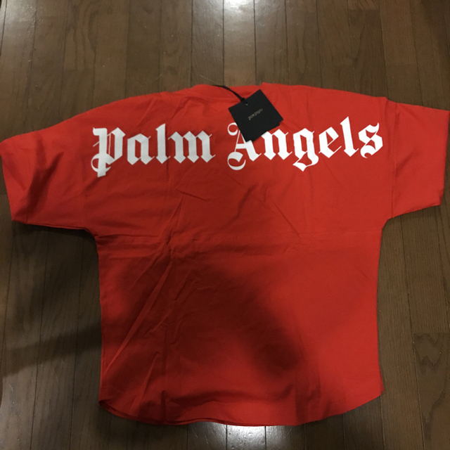 palm angels logo over tee red