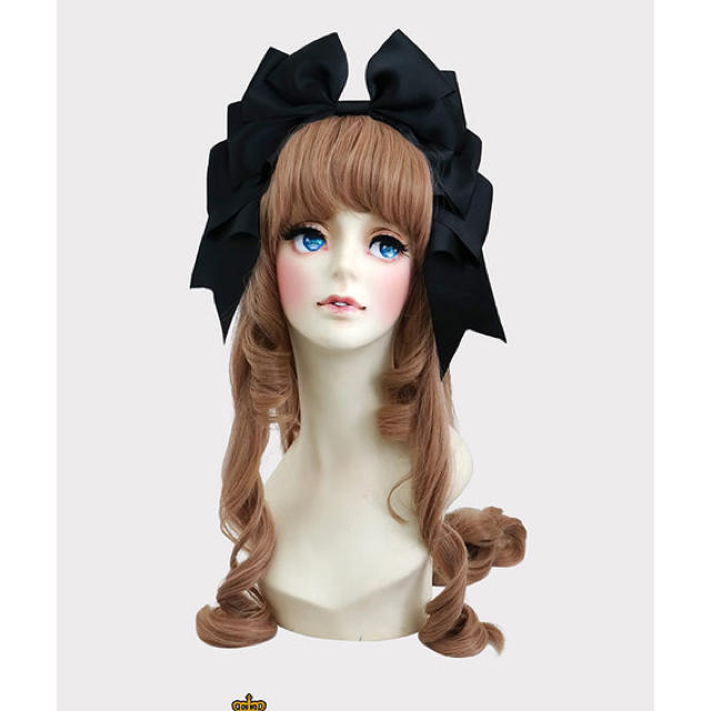 Angelic Pretty(アンジェリックプリティー)のHAENULI ジャンボリボンカチューシャ 黒 レディースのヘアアクセサリー(カチューシャ)の商品写真