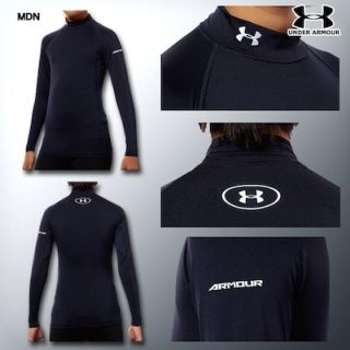 アンダーアーマー(UNDER ARMOUR)のアンダーアーマー YLG ネイビー アンダーシャツ 長袖 野球 インナー(ウェア)