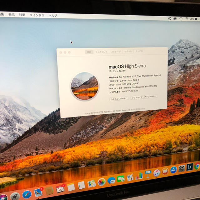 Mac (Apple) - 新同品！充電回数8回！2017年MacBook Pro13インチ 256GB