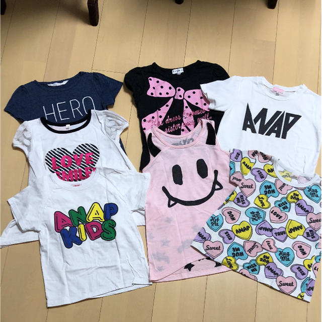 ANAP Kids(アナップキッズ)の女の子/まとめ売り100〜110 キッズ/ベビー/マタニティのキッズ服女の子用(90cm~)(Tシャツ/カットソー)の商品写真