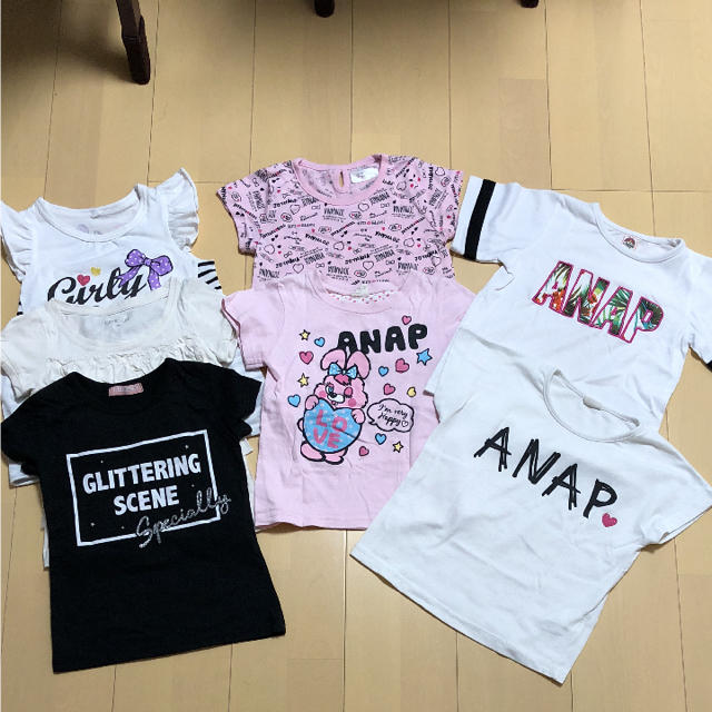 ANAP Kids(アナップキッズ)の女の子/まとめ売り100〜110 キッズ/ベビー/マタニティのキッズ服女の子用(90cm~)(Tシャツ/カットソー)の商品写真