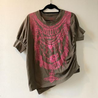 ヴィヴィアンウエストウッド(Vivienne Westwood)のVivienne Westwood 騙し絵プリント アシンメトリーカットソー(カットソー(半袖/袖なし))