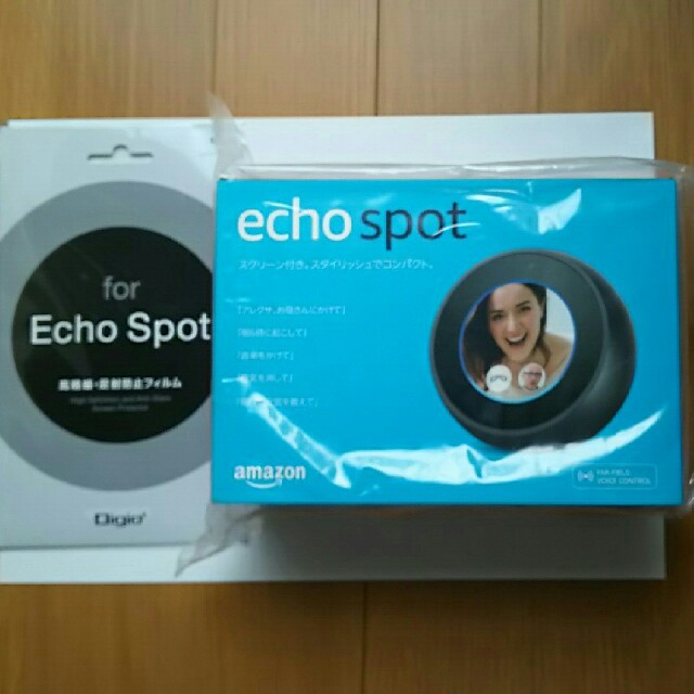 echo spot 新品未開封＋液晶保護フィルム付き