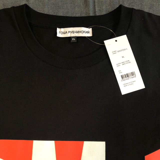 COMME des GARCONS(コムデギャルソン)の黒XL gosha rubchinskiy Tシャツ ゴーシャラブチンスキー メンズのトップス(Tシャツ/カットソー(半袖/袖なし))の商品写真