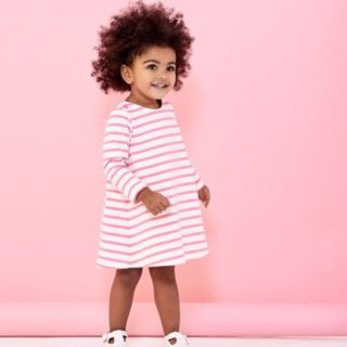 プチバトー(PETIT BATEAU)のプチバトー 18SS ピンクマリニエールワンピース 18m 新品(ワンピース)