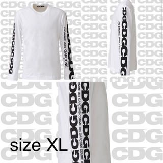 コムデギャルソン(COMME des GARCONS)のCOMME des GARCONS ロンT ホワイト XLサイズ CDG(Tシャツ/カットソー(七分/長袖))