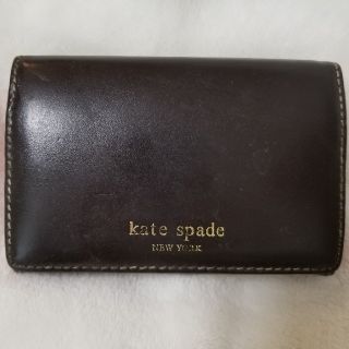 ケイトスペードニューヨーク(kate spade new york)のブラウン×ピンクの名刺入れ(名刺入れ/定期入れ)