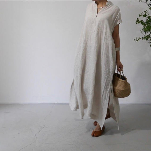 argue LinenTwillChambrayDress/SAND BEIGE