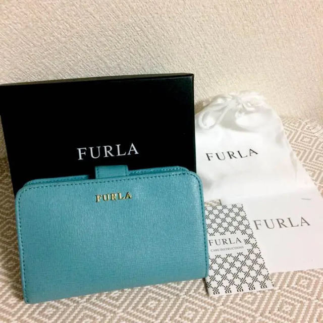 Furla - 美品☆FURLA バビロン 二つ折り財布 ライトブルーの通販 by