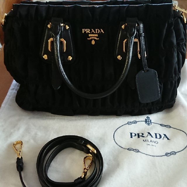 【極美品】PRADA★プラダ★ナイロン★ギャザーバッグ★