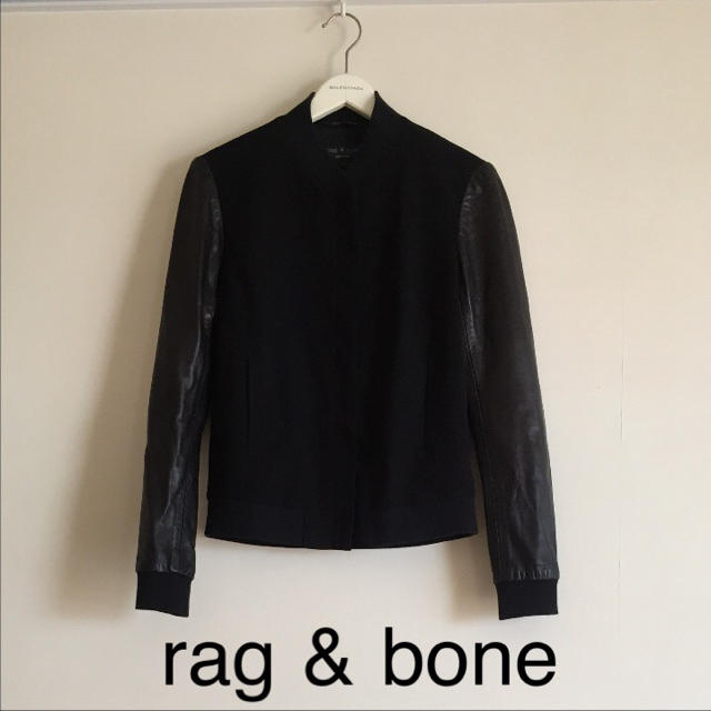 ロンハーマン購入 rag & bone レザー ブルゾン XS 黒 ブラック 一番