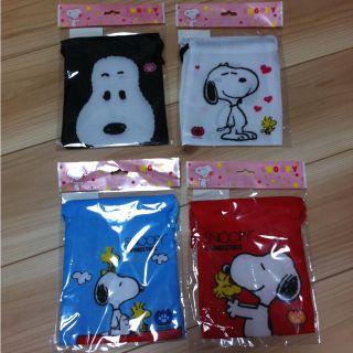 スヌーピーの巾着 4枚セット(その他)