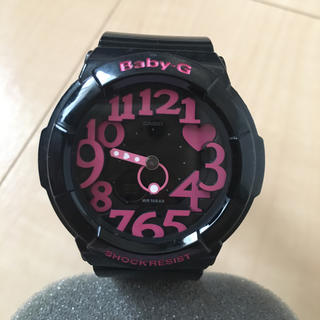 ベビージー(Baby-G)のBABY-GNeon Dial Series ブラック×ピンク(腕時計)