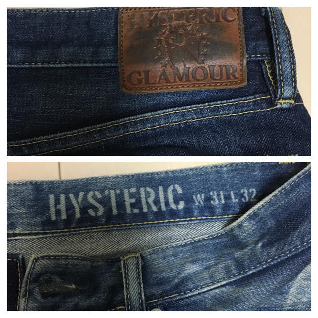HYSTERIC GLAMOUR(ヒステリックグラマー)のHysteric Glamour  ヒステリックグラマー HRLR加工デニム31 メンズのパンツ(デニム/ジーンズ)の商品写真