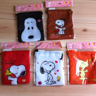スヌーピーの巾着5枚セット(その他)