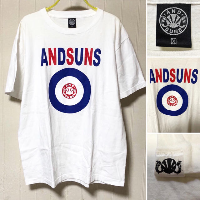 ANDSUNS(アンドサンズ)の日本製 ANDSUNS アンドサンズ トリコロール Tシャツ XL メンズのトップス(Tシャツ/カットソー(半袖/袖なし))の商品写真