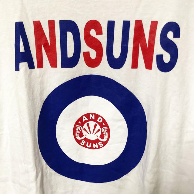 ANDSUNS(アンドサンズ)の日本製 ANDSUNS アンドサンズ トリコロール Tシャツ XL メンズのトップス(Tシャツ/カットソー(半袖/袖なし))の商品写真