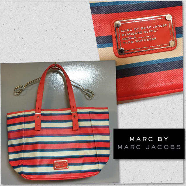 MARC BY MARC JACOBS(マークバイマークジェイコブス)の❤︎マークバイマークジェイコブス  ボーダートートバッグ❤︎ レディースのバッグ(トートバッグ)の商品写真