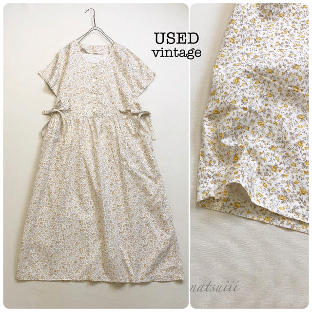 flower(フラワー)のUSED vintage 古着 . 小花柄 フラワープリント ワンピース レディースのワンピース(ひざ丈ワンピース)の商品写真