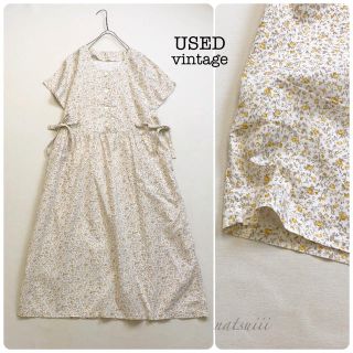 フラワー(flower)のUSED vintage 古着 . 小花柄 フラワープリント ワンピース(ひざ丈ワンピース)