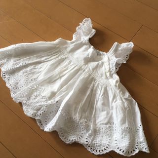 ギャップ(GAP)の@様専用  gap チュニック ワンピース 70 白 美品 レース コットン(ワンピース)