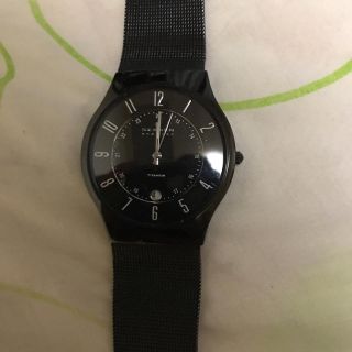 スカーゲン(SKAGEN)のskagen 時計 黒(腕時計(アナログ))