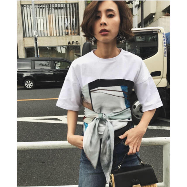 アメリヴィンテージ ♡MEDI DRAWING UNEVEN TEE