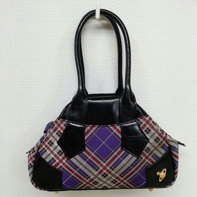 Vivienne Westwood - 中古 ヴィヴィアン ミニハンドバッグ 紫系チェックの通販 by お気楽商店★只今出品閉店中★