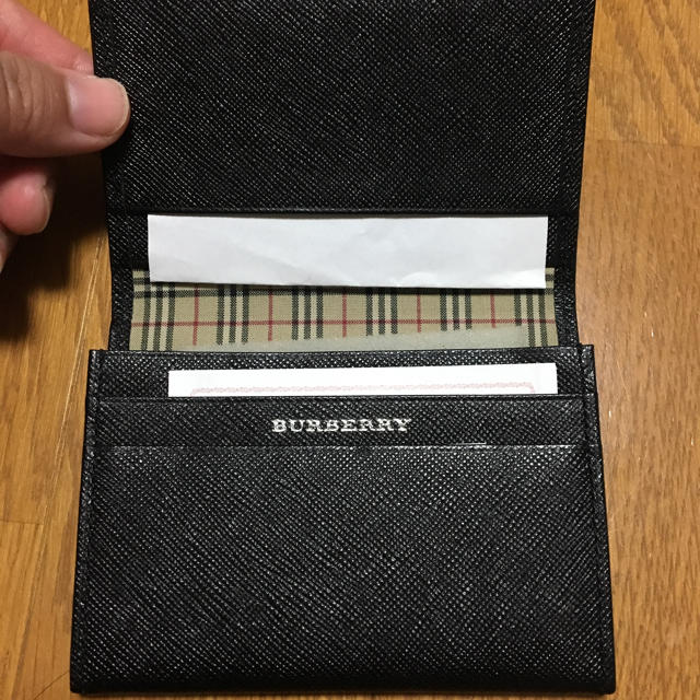 BURBERRY - 新品未使用 箱付き バーバリー 名刺入れ 黒 ノバチェック