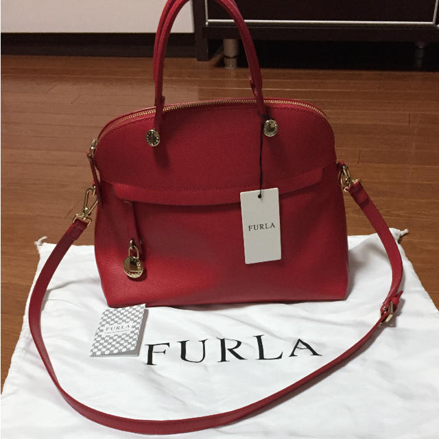 FURLA パイパー ショルダーバッグ トートバッグ 赤 週間売れ筋