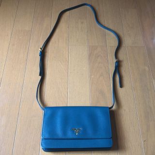 プラダ(PRADA)のPRADA お財布ショルダー(グリーン)(財布)