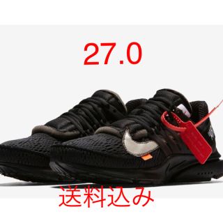 オフホワイト(OFF-WHITE)の即完売 27.0 nike off-white air presto black(スニーカー)