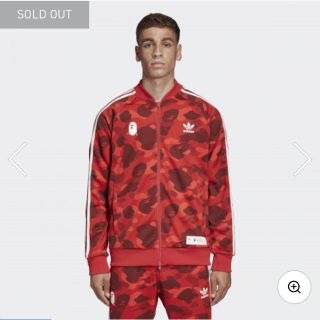 アベイシングエイプ(A BATHING APE)のAdidas ape jacket red size S(ナイロンジャケット)