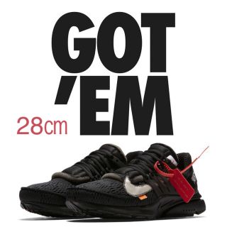 ナイキ(NIKE)のNIKE off-white 28センチ US10 エア プレスト(スニーカー)