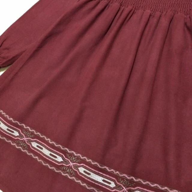 Kastane(カスタネ)の裾刺繍 ワンピース レディースのワンピース(ひざ丈ワンピース)の商品写真