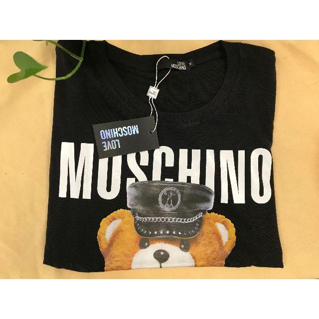 MOSCHINO(モスキーノ)のLOVE MOSCHINO ラブ モスキーノ Tシャツ カットソー ブラック　M レディースのトップス(Tシャツ(半袖/袖なし))の商品写真