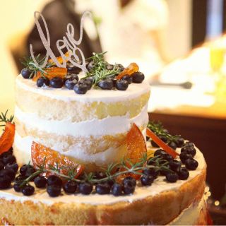 ♡が可愛い LOVE ケーキトッパー  シルバー ウェデング 結婚式 二次会(その他)