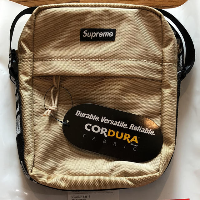 supreme shoulder bag tan 18ss