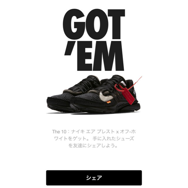 Nike エアプレストTHE TEN27センチ