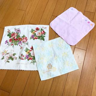 ローラアシュレイ(LAURA ASHLEY)のLAURA ASHLEY、ELLE MAISON ハンカチ 3枚セット(ハンカチ)