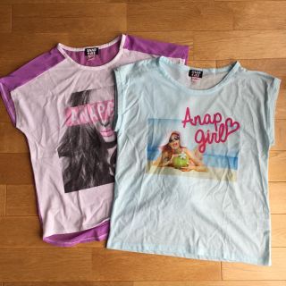 アナップ(ANAP)の美品 ANAP GIRL 2枚セット(Tシャツ/カットソー)