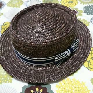 トゥララ(TRALALA)のTRALALA◆ストロー カンカン帽子◆新品(麦わら帽子/ストローハット)