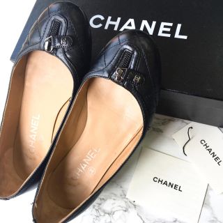 シャネル(CHANEL)の美品*9万円*CHANEL*シャネル*フラットシューズ*バレリーナ*パンプス*靴(バレエシューズ)