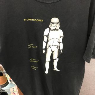 STARWARSメンズTシャツ。STORM TROOPER柄。黒色。Lサイズ。(Tシャツ/カットソー(半袖/袖なし))