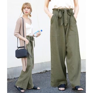 ディーホリック(dholic)のセレクトモカ リネンブレンドワイドパンツ(カジュアルパンツ)