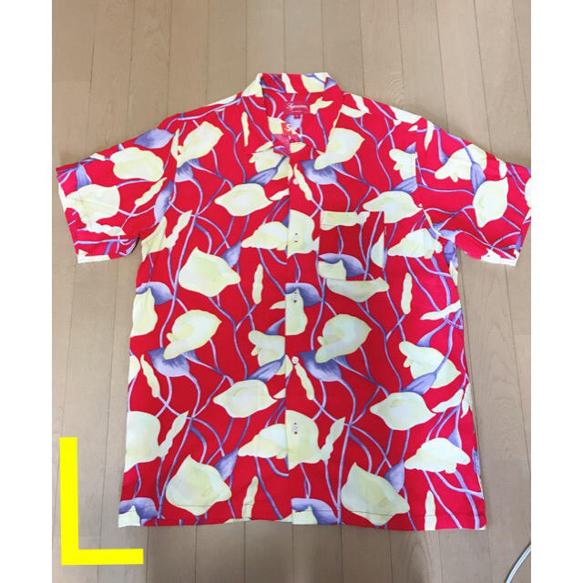 Supreme Lily Rayon Shirt Red ユリ シャツ Lサイズ