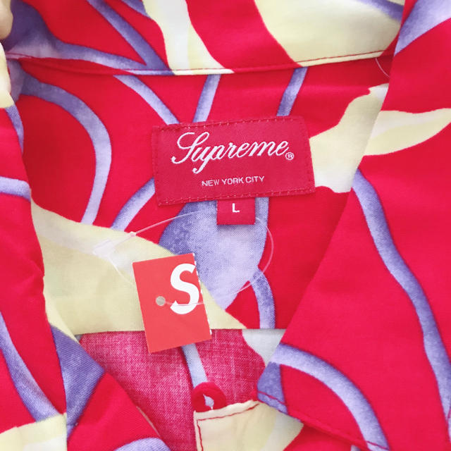 Supreme Lily Rayon Shirt Red ユリ シャツ Lサイズ 1
